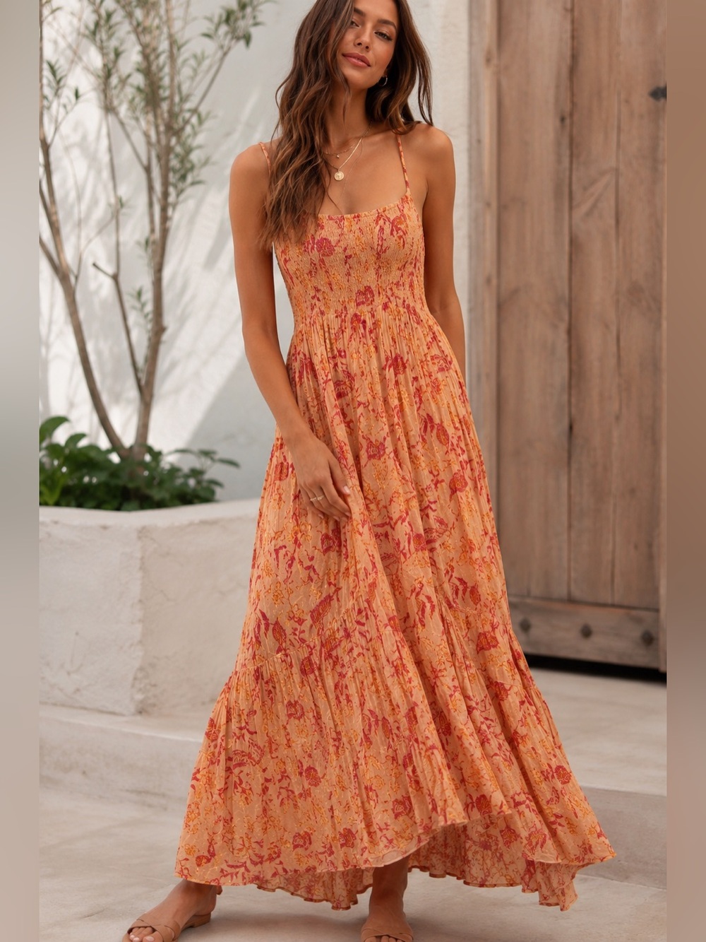Free People Heat Wave Printed Maxi Dress – Size Small – EUC